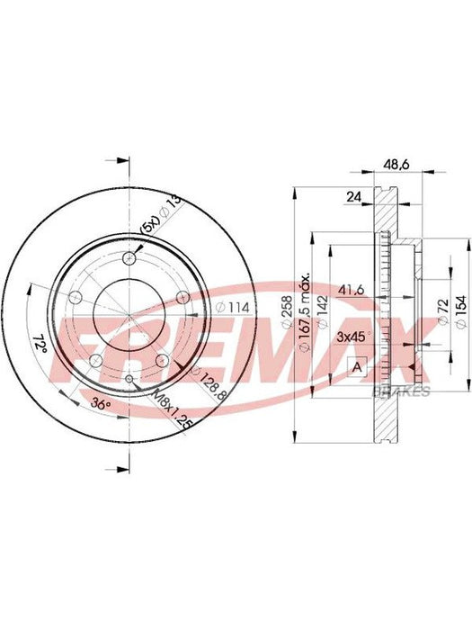 Fremax Brake Disc Front Pair BD-3258 Fremax - Micks Gone Bush