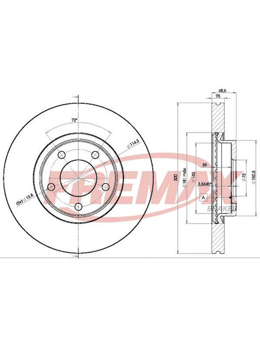 Fremax Brake Disc Front Pair BD-3273 Fremax - Micks Gone Bush