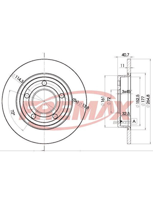 Fremax Brake Rotor (Pair) Rear BD-3275 Fremax - Micks Gone Bush