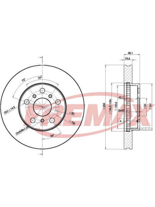 Fremax Brake Disc Front Pair BD-3286 Fremax - Micks Gone Bush