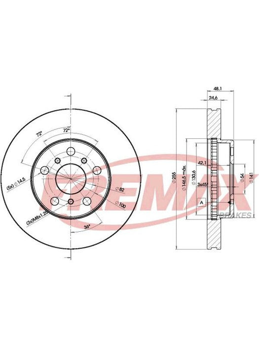 Fremax Brake Disc Front Pair BD-3286 Fremax - Micks Gone Bush