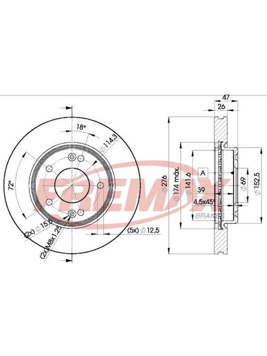 Fremax Brake Disc Front Pair BD-3290 Fremax - Micks Gone Bush