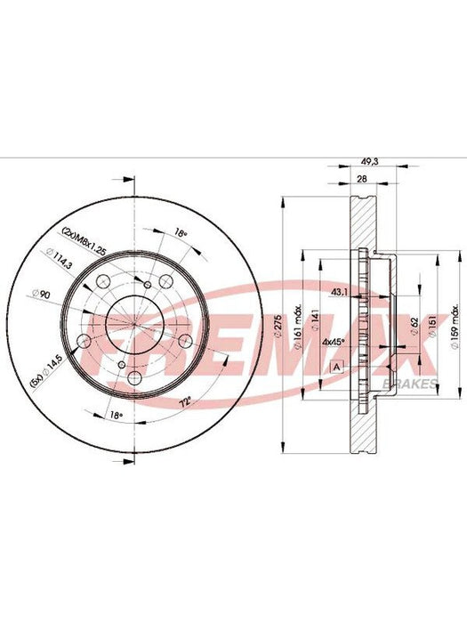 Fremax Brake Disc Front Pair BD-3304 Fremax - Micks Gone Bush