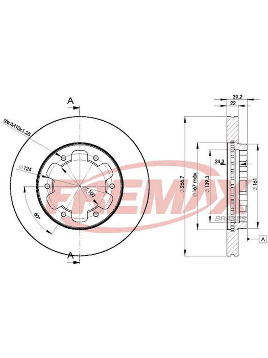 Fremax Brake Disc Front Pair BD-3501 Fremax - Micks Gone Bush