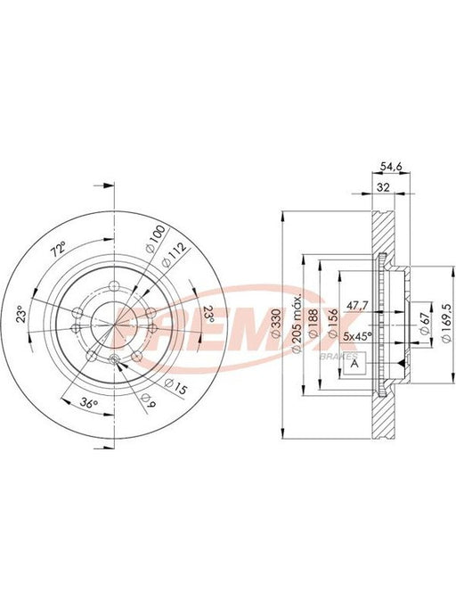 Fremax Brake Disc Front Each BD-3507 Fremax - Micks Gone Bush