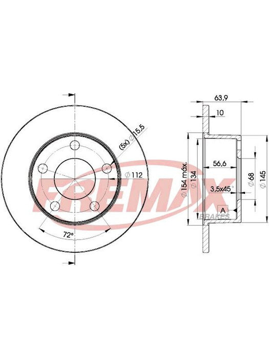 Fremax Brake Disc Rear Pair BD-4060 Fremax - Micks Gone Bush
