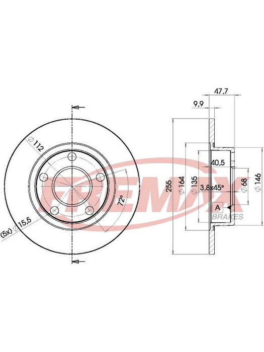 Fremax Brake Disc Rear Pair BD-4062 Fremax - Micks Gone Bush