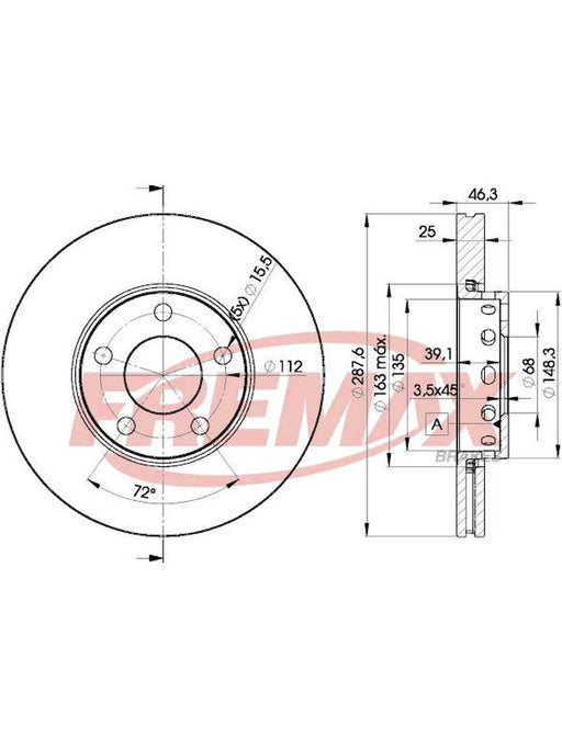 Fremax Brake Disc Front Pair BD-4063 Fremax - Micks Gone Bush