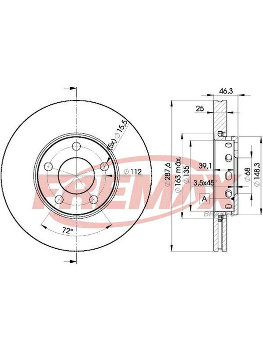 Fremax Brake Disc Front Pair BD-4063 Fremax - Micks Gone Bush