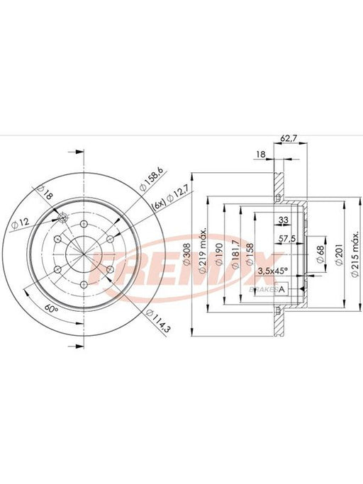 Fremax Brake Rotor (Pair) Rear BD-4203 Fremax - Micks Gone Bush