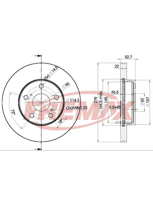 Fremax Brake Disc Front Pair BD-4407 Fremax - Micks Gone Bush