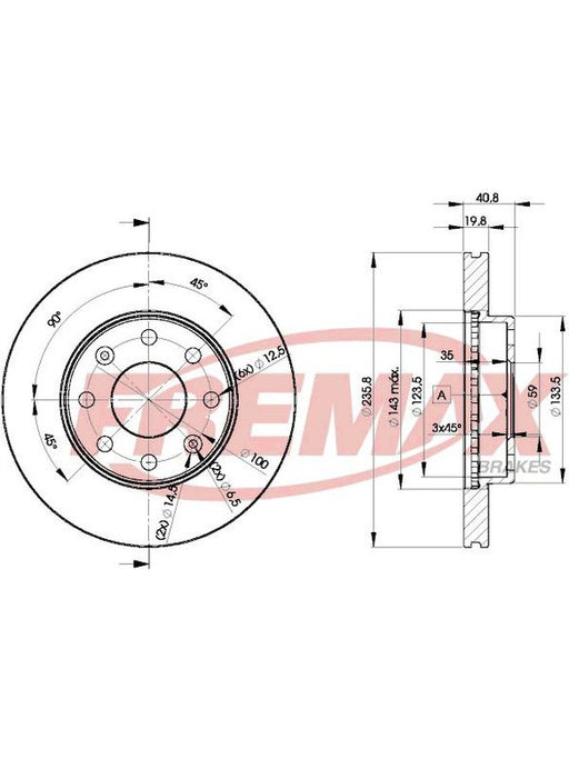 Fremax Brake Disc Front Pair BD-4633 Fremax - Micks Gone Bush