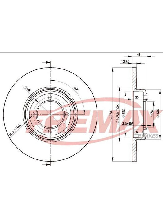 Fremax Brake Disc Front Pair BD-4642 Fremax - Micks Gone Bush