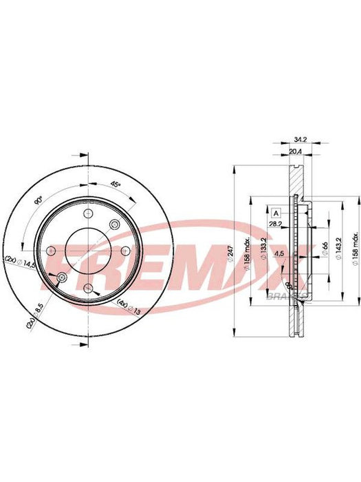Fremax Brake Disc Front Pair BD-4694 Fremax - Micks Gone Bush