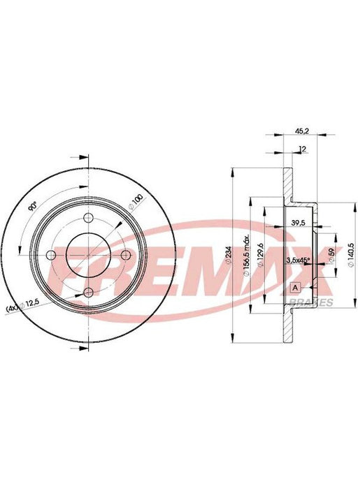 Fremax Brake Disc Front Pair BD-5001 Fremax - Micks Gone Bush