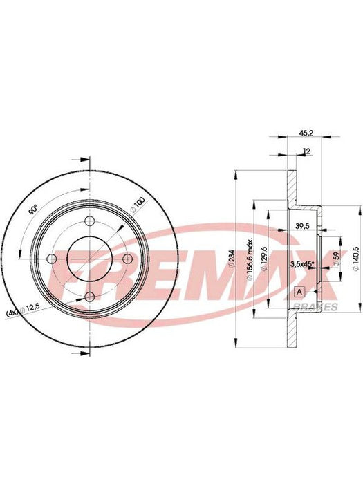 Fremax Brake Disc Front Pair BD-5001 Fremax - Micks Gone Bush
