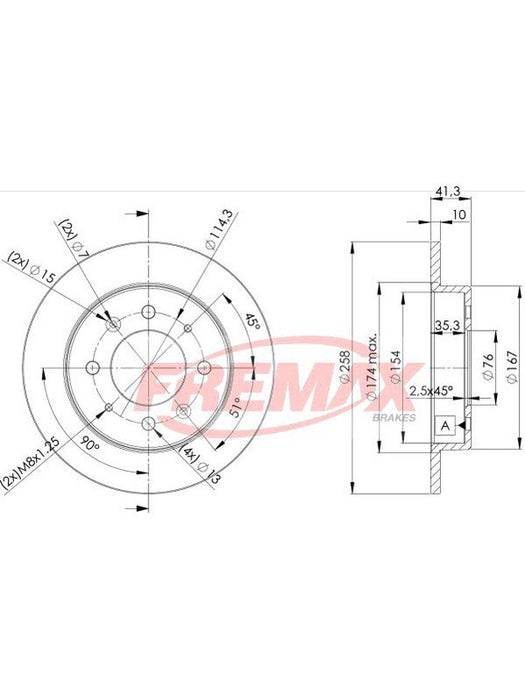 Fremax Brake Disc Rear Pair BD-5020 Fremax - Micks Gone Bush