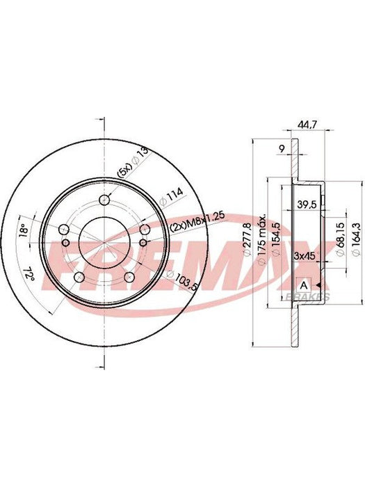 Fremax Brake Disc Rear Pair BD-5059 Fremax - Micks Gone Bush
