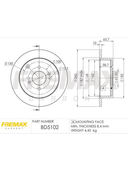 Fremax Brake Rotor (Pair) Rear BD-5102 Fremax - Micks Gone Bush