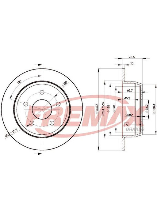 Fremax Brake Disc Rear Each BD-5118 Fremax - Micks Gone Bush