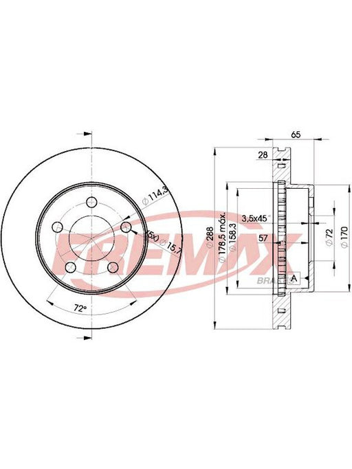 Fremax Brake Disc Front Pair BD-5121 Fremax - Micks Gone Bush