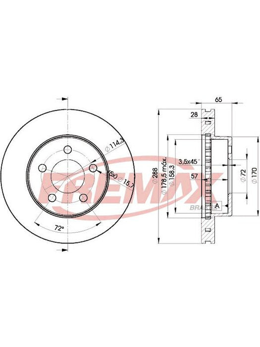 Fremax Brake Disc Front Pair BD-5121 Fremax - Micks Gone Bush