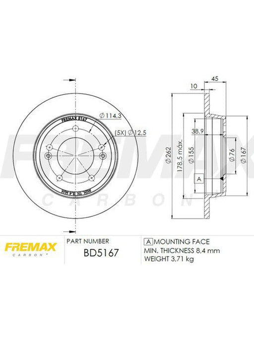 Fremax Brake Rotor (Pair) Rear BD-5167 Fremax - Micks Gone Bush