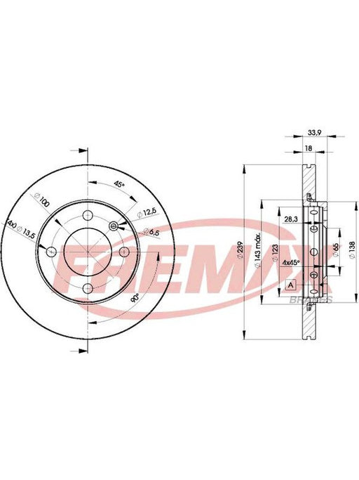 Fremax Brake Disc Front Pair BD-5303 Fremax - Micks Gone Bush