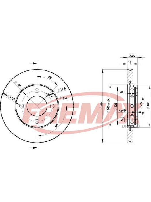 Fremax Brake Disc Front Pair BD-5303 Fremax - Micks Gone Bush