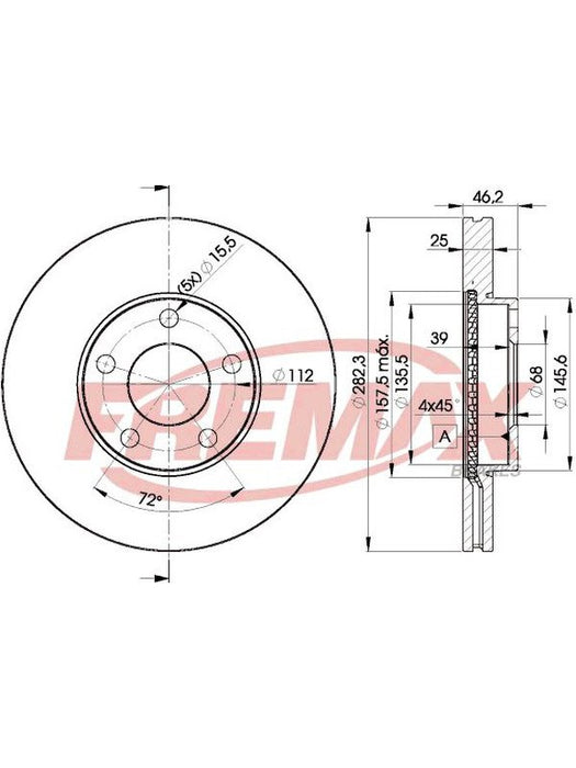 Fremax Brake Disc Front Pair BD-5306 Fremax - Micks Gone Bush