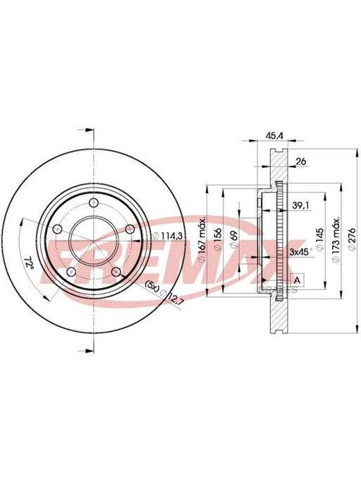 Fremax Brake Disc Front Pair BD-5399 Fremax - Micks Gone Bush