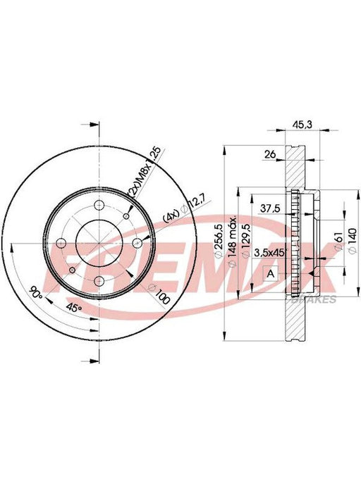 Fremax Brake Disc Front Pair BD-5402 Fremax - Micks Gone Bush