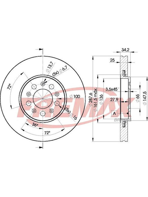 Fremax Brake Disc Front Pair BD-5604 Fremax - Micks Gone Bush