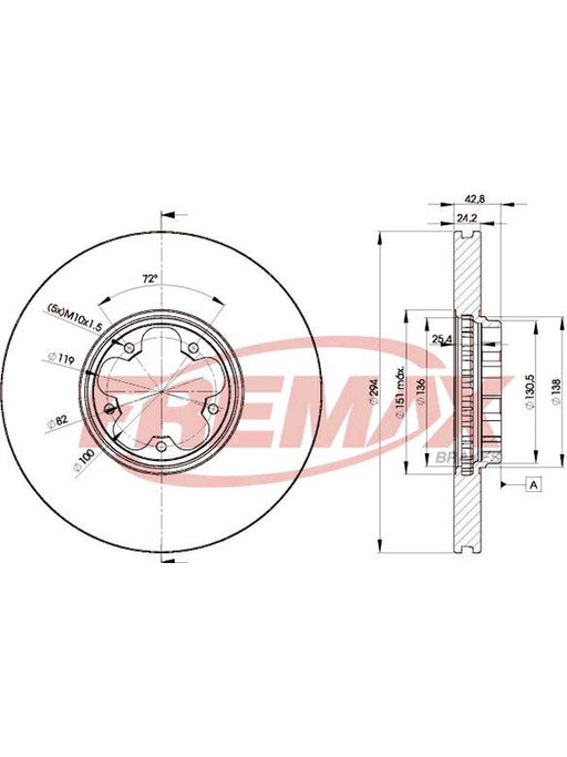 Fremax Brake Disc Front Pair BD-5613 Fremax - Micks Gone Bush
