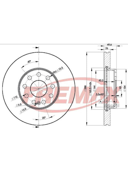 Fremax Brake Rotor (Pair) Front BD-5615 Fremax - Micks Gone Bush