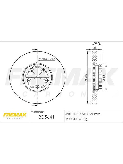Fremax Brake Disc Front Pair BD-5641 Fremax - Micks Gone Bush