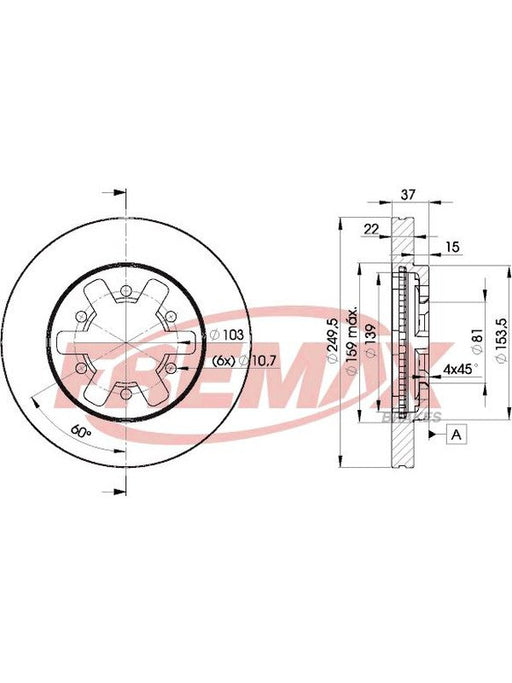 Fremax Brake Disc Front Pair BD-6013 Fremax - Micks Gone Bush