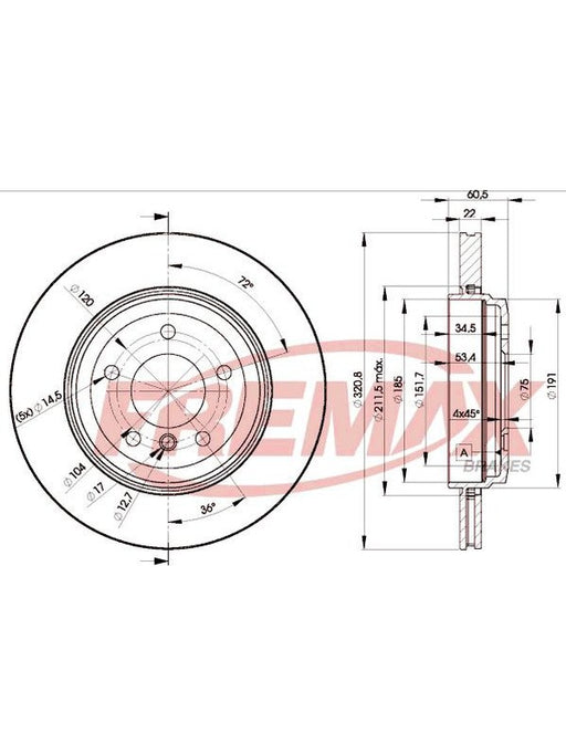 Fremax Brake Disc Front Pair Bmw E46 328 330 BD-6073 Fremax - Micks Gone Bush