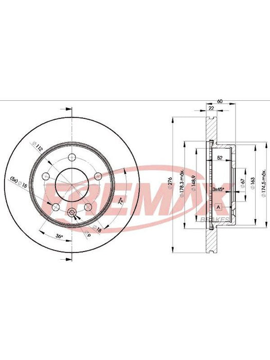Fremax Brake Disc Front Pair BD-6380 Fremax - Micks Gone Bush