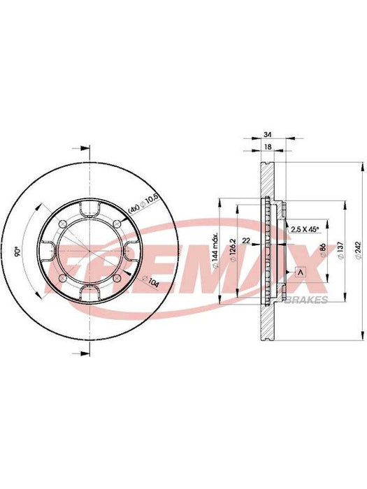 Fremax Brake Disc Front Pair BD-6677 Fremax - Micks Gone Bush