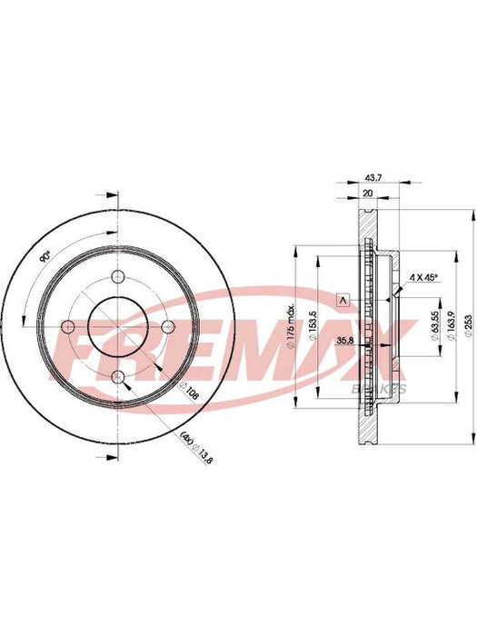 Fremax Brake Disc Rear Pair BD-6786 Fremax - Micks Gone Bush