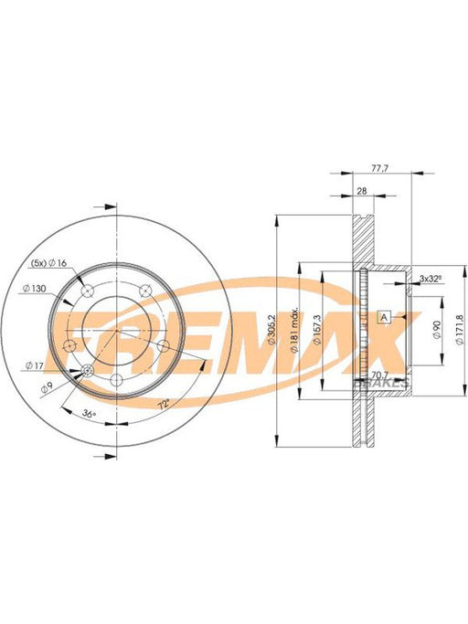 Fremax Brake Disc Front Each BD-6848 Fremax - Micks Gone Bush