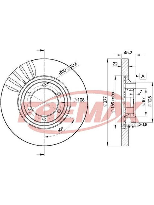 Fremax Brake Disc Front Pair BD-7038 Fremax - Micks Gone Bush