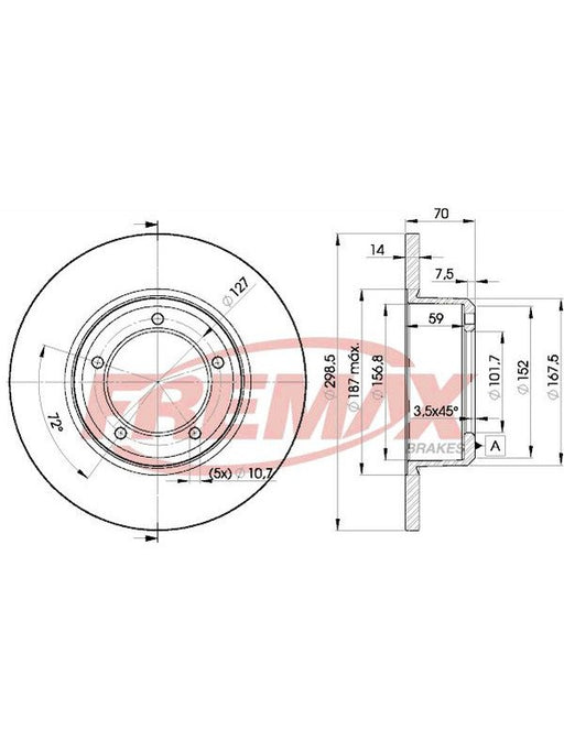 Fremax Brake Disc Front Pair BD-7329 Fremax - Micks Gone Bush