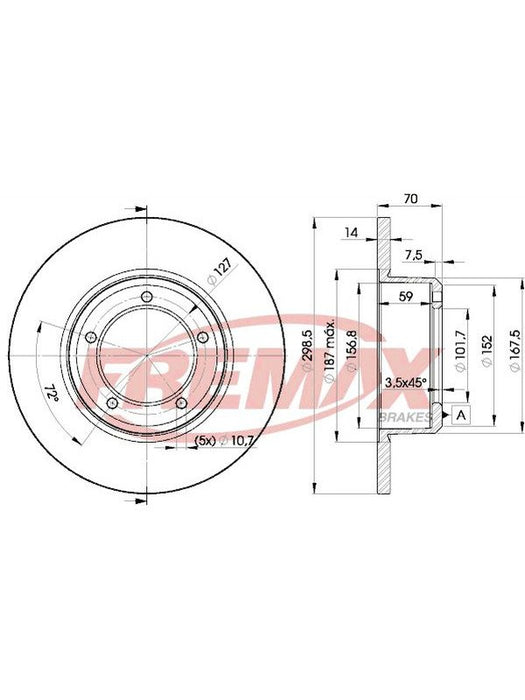 Fremax Brake Disc Front Pair BD-7329 Fremax - Micks Gone Bush