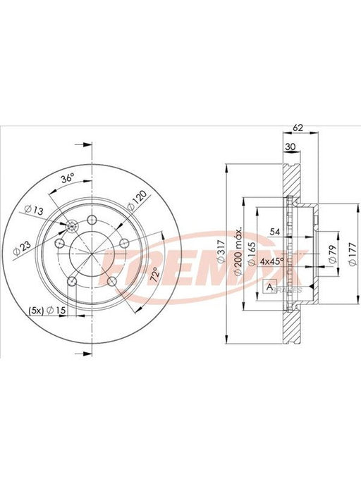 Fremax Brake Disc Front Each BD-7360 Fremax - Micks Gone Bush