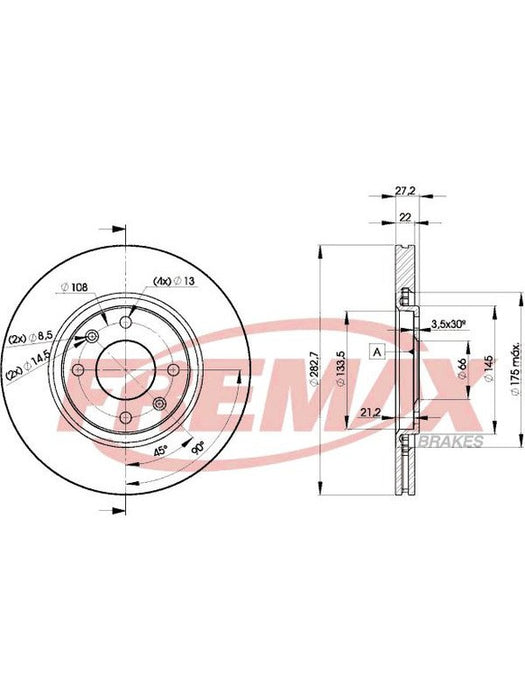 Fremax Brake Disc Front Pair BD-7810 Fremax - Micks Gone Bush