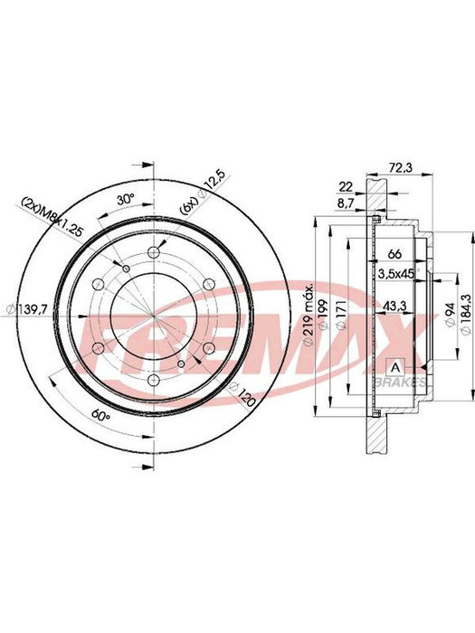 Fremax Brake Disc Rear Each BD-8067 Fremax - Micks Gone Bush