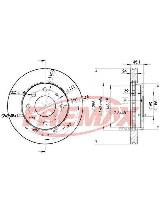 Fremax Brake Disc Front Pair BD-8107 Fremax - Micks Gone Bush