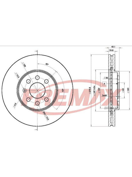 Fremax Brake Disc Front Pair BD-9001 Fremax - Micks Gone Bush